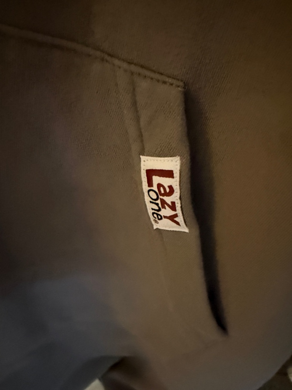 Lazy One Gray & Cream 'Take a Nap' Sleep Hoodie - Picture 4 of 5